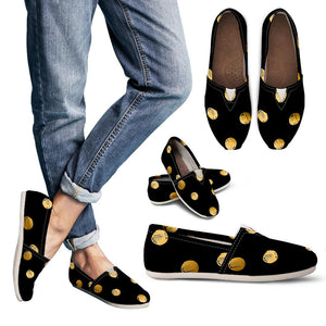Luxury Golden Dots Women's Casual Shoes