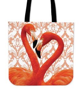 Flamingo Flocking Cloth Tote Bag