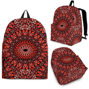 Red Spiritual Mandala Backpack