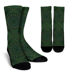 Oriental Green Love Crew Socks