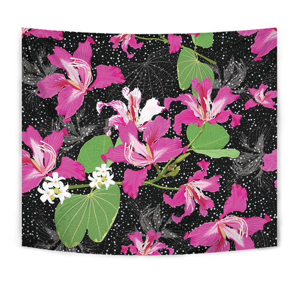 Luxury Pink Flowers Tapestry