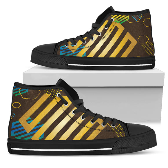Experimental Gold Women's High Top Shoes