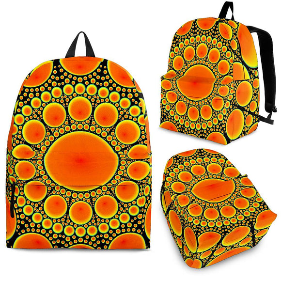 Neon Orange Sun Backpack