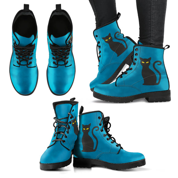 Deep Blue Cat Handcrafted Boots