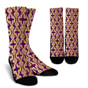 Purple Baroque Crew Socks