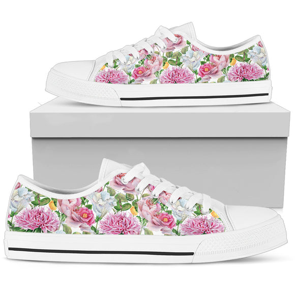 Watercolor Floral Women's Low Top Shoes – This is iT Original