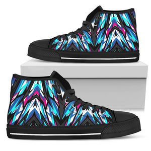 Racing Style Light Blue & Pink Vibes High Top Shoes