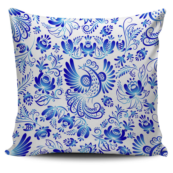 White & Blue Power of Nature Pillow Cover
