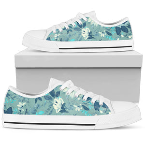 Beautiful Blue Flowers Low Top Shoes