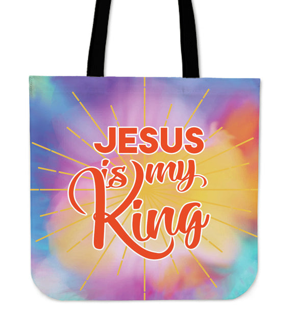 Jesus Is My King Cloth Tote Bag