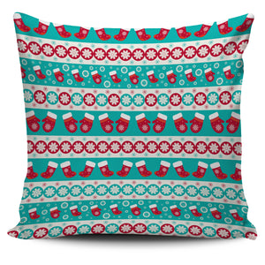Christmas Light Blue Good Vibes Only Pillow Cover