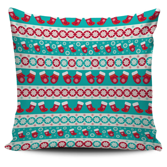 Christmas Light Blue Good Vibes Only Pillow Cover
