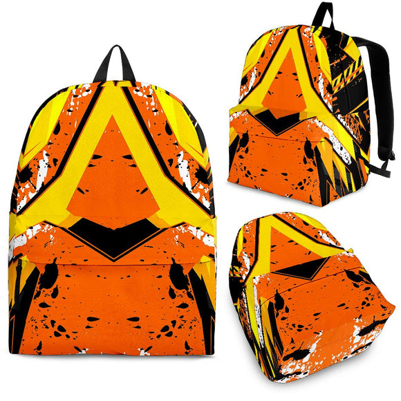 Racing Style Wild Orange & Yellow Vibes Backpack