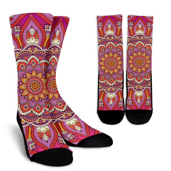 Lovely Boho Mandala Vol. 1 Crew Socks