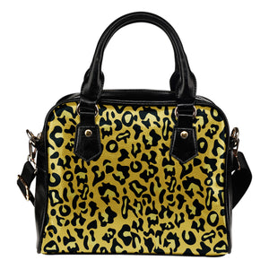 Yellow Cheetah Pop Art Shoulder Handbag