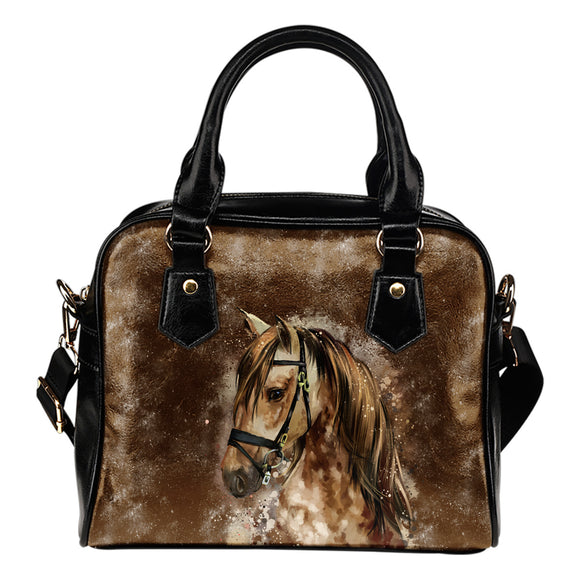 Brown Horse Lovers Shoulder Handbag