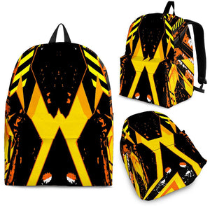Racing Style Wild Orange & Black Vibes Backpack