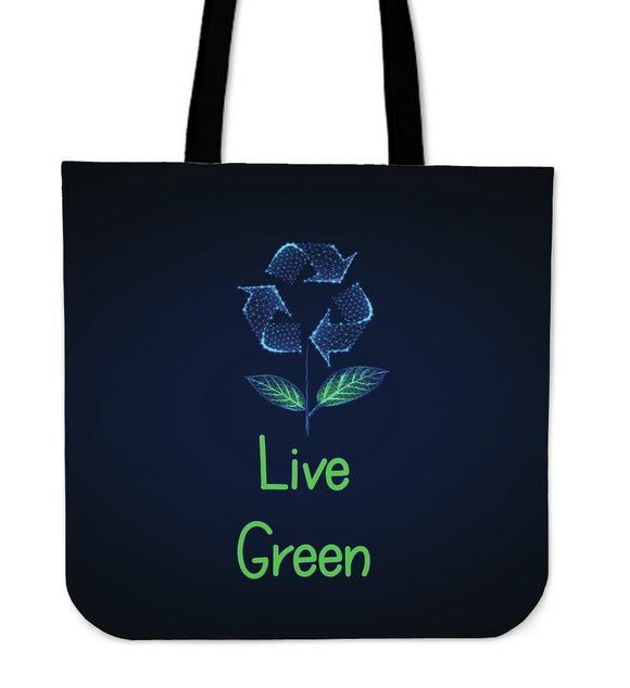 Live Green Cloth Tote Bag