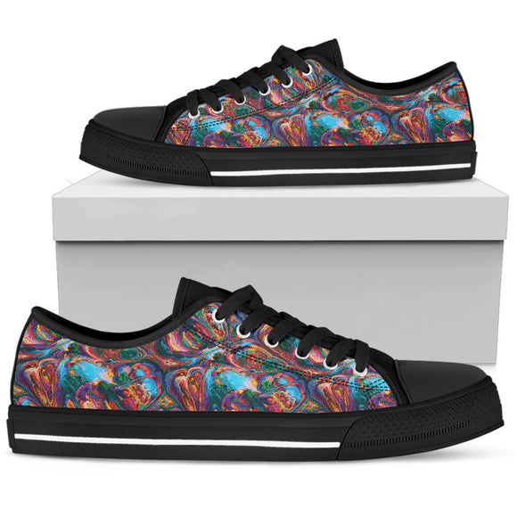 Abstract Oil Paintings Low Top Shoes