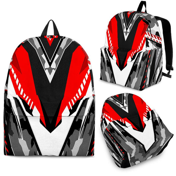 Racing Style Grey & Red Vibe Backpack