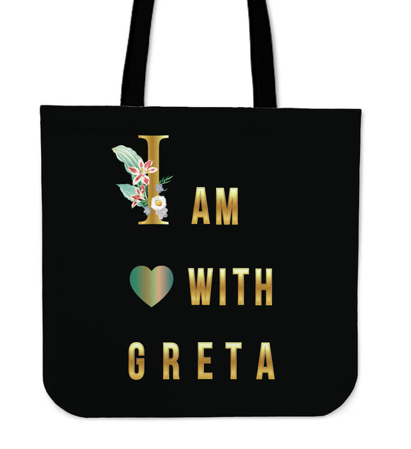 I Am With Greta Cloth Tote Bag