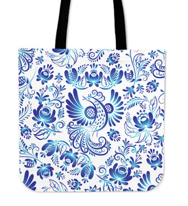 White & Blue Amazing Power of Nature Cloth Tote Bag
