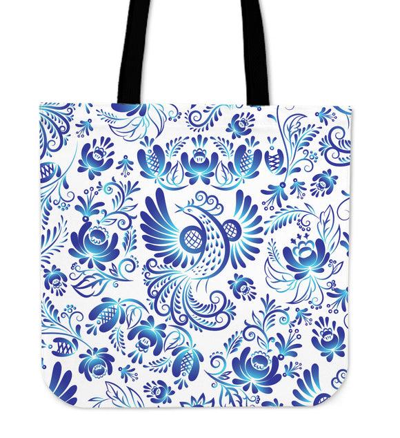 White & Blue Amazing Power of Nature Cloth Tote Bag
