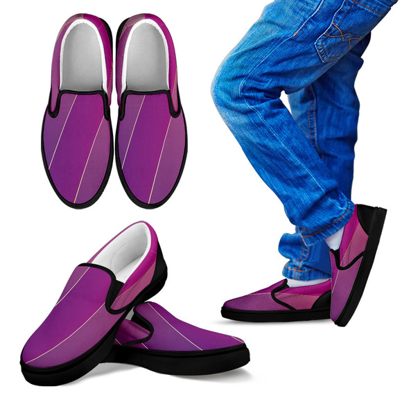 Glamour Purple Kid's Slip Ons