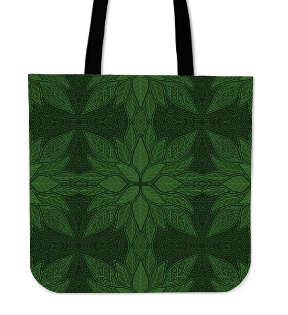 Ornamental Magical Green Cloth Tote Bag