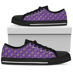 Lucky Purple Elephant Women's Low Top Shoes