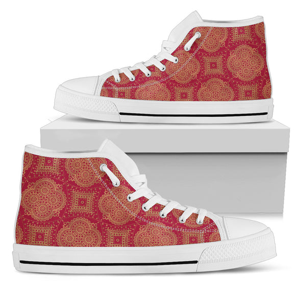 Royal Red Women's High Top Shoes