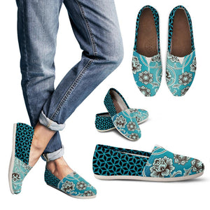 Blue Flowers Women's Casual Shoes