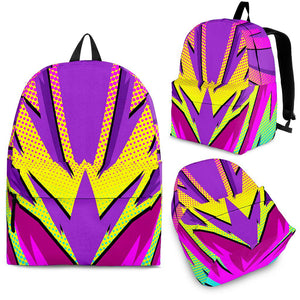 Racing Colorful Style Pink & Purple Vibe Backpack