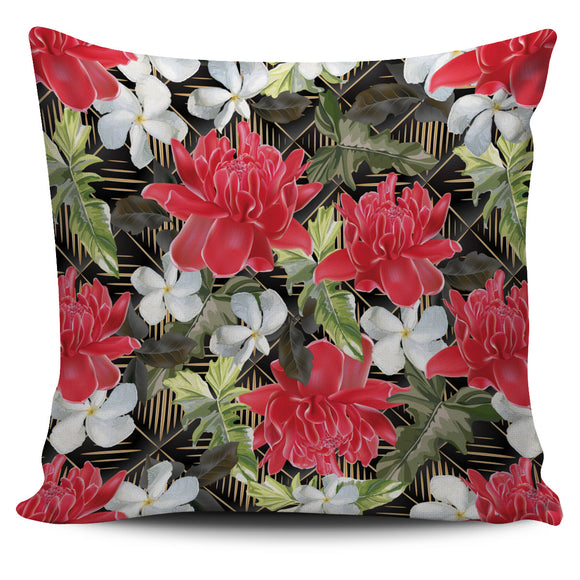 Luxury Red Flowers Pillow Cover