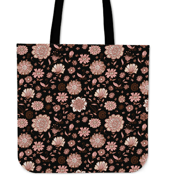 Flowery Modern Style Cloth Tote Bag