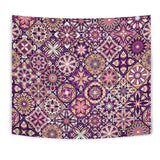 Luxury Violet Mosaic Mandala Design Wall Tapestry
