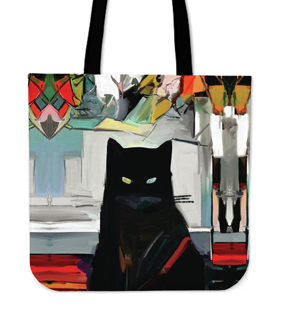 Art Black Cat Cloth Tote Bag