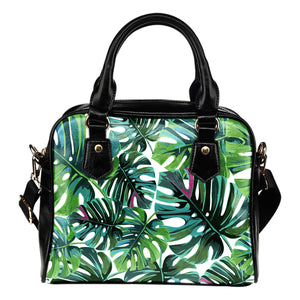 Lovely Tropical Leaf Shoulder Handbag