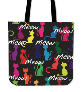 Meow Funny Cat Cloth Tote Bag