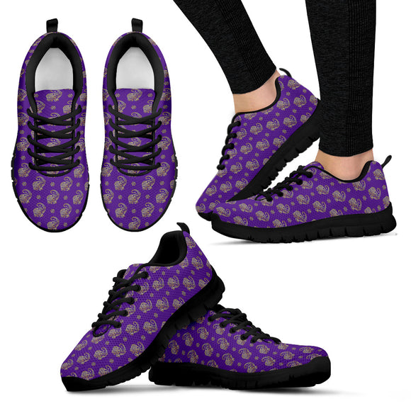Lucky Purple Elephant Women's Sneakers