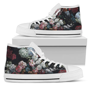 Dark Floral Love High Top Shoes