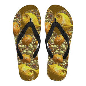 Psychedelic Gold Women's Flip Flops