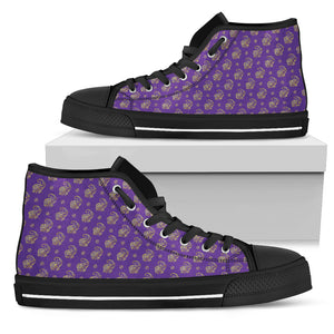 Lucky Purple Elephant Men's High Top Shoes