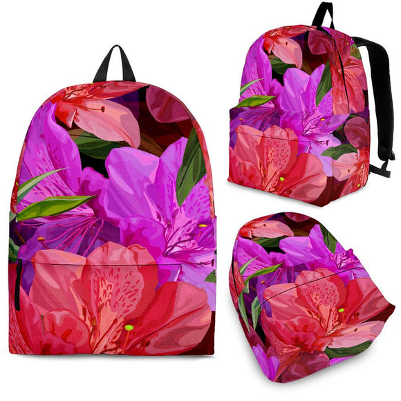 Beautiful Pink Flower Azalea Backpack