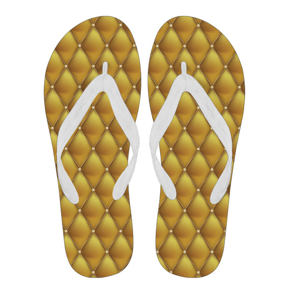 Exclusive Golden Pattern Women's Flip Flops