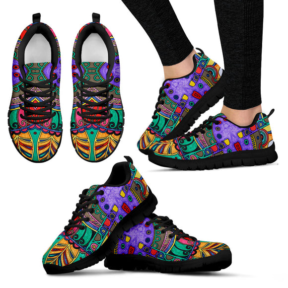 Colorful HandCrafted Artistic Mandala Sneakers