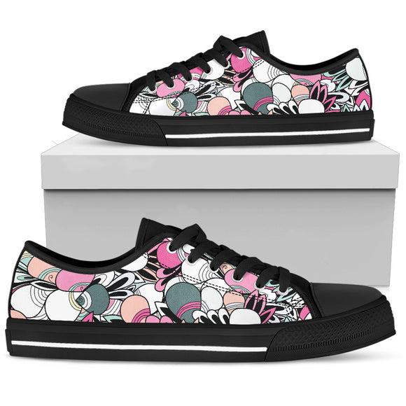 Funky Patterns in Candy Women's Low Top Shoes