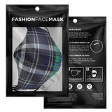 Fashion Classic Colors Blue & Light Blue Tartan Design Protection Face Mask