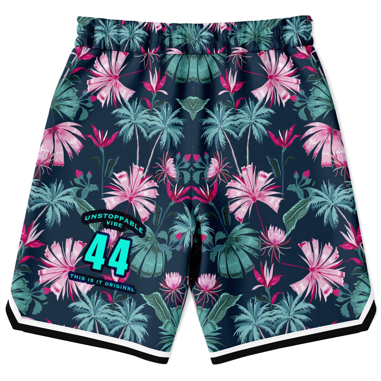 Tropical Palm Tree Pink Lovely Flower with Blue Vibe Unisex