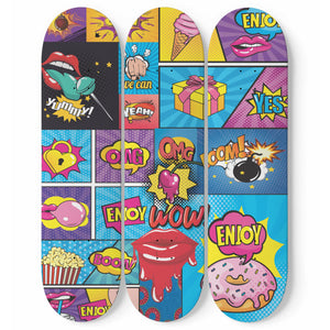 Pop Art Vol. 2 Skateboard Wall Art